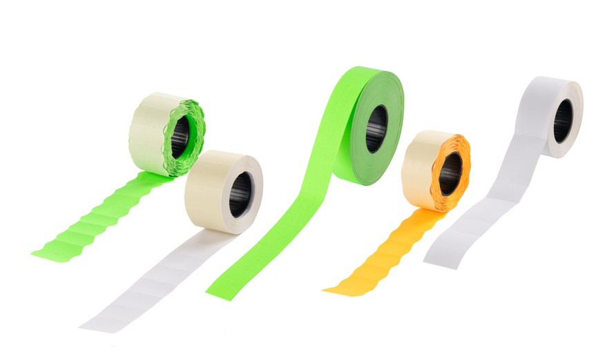 Taśma do metkownicy (5) dwurzędowa fala (26x16) fluor zielona (METO) Kal-Pack